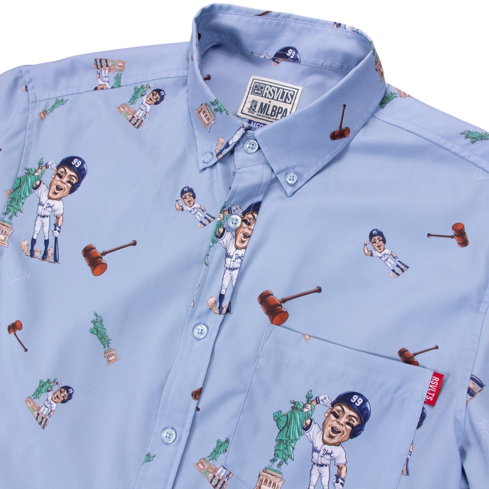 RSVLTS Liberty Aaron‎ Judge New York Yankees Button Up Shirt Mens Medium RARE